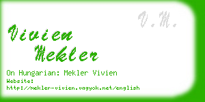 vivien mekler business card